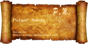 Pulger Manda névjegykártya